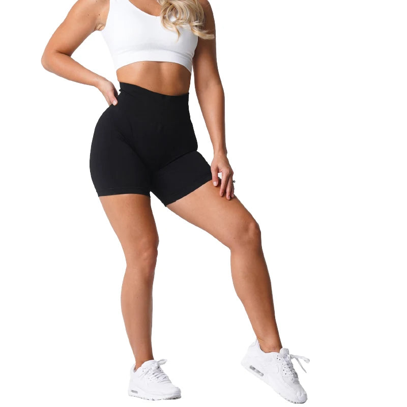 Short sem costura feminino NVGTN macio treino collants roupas de fitness